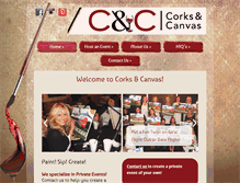 Tablet Screenshot of corksandcanvasmn.com